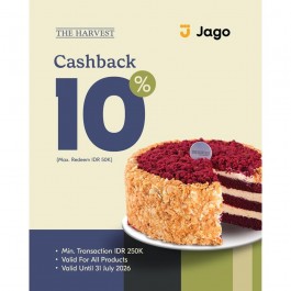 Cashback 10% (Jago)