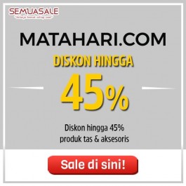 Diskon Tas dan Aksesori hingga 45%