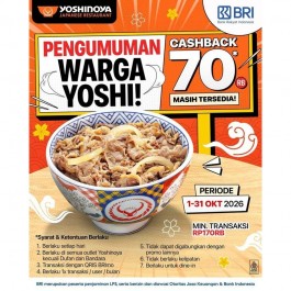 Promo Cashback 70RB (BRI)