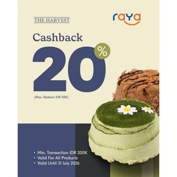 Cashback Hingga 50% (Raya)