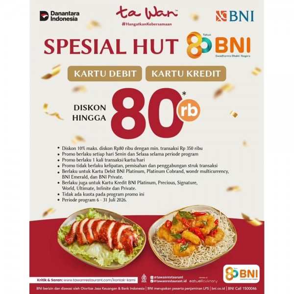 Diskon Hingga 148K (BNI)