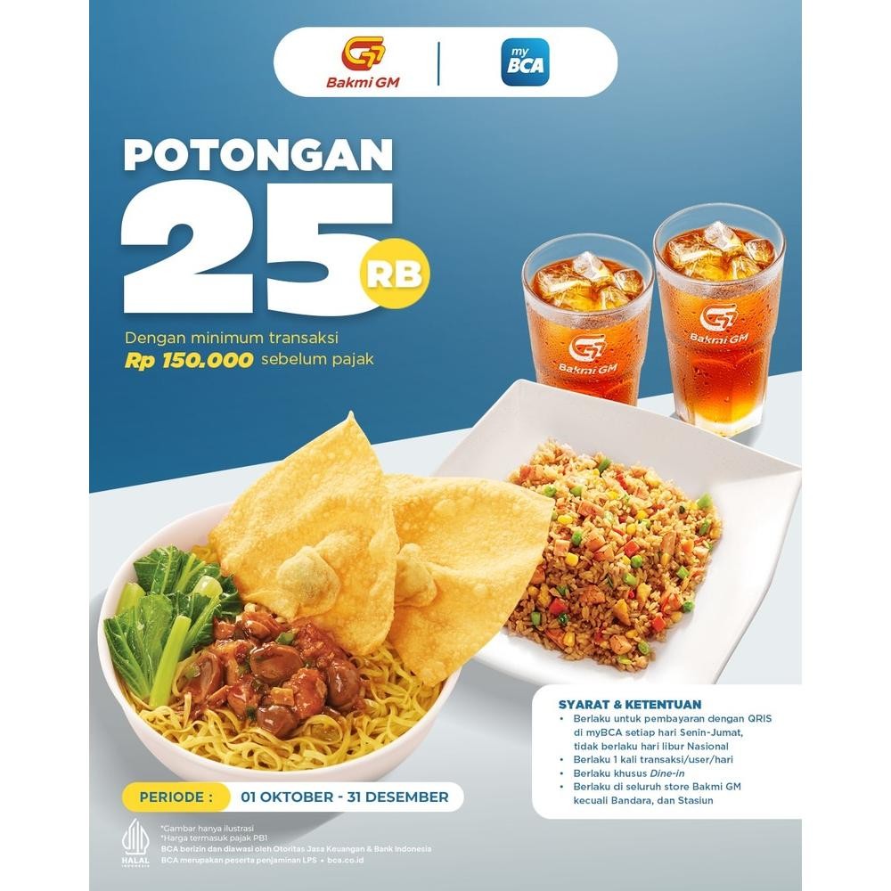 Diskon Bakmi GM 25% (myBCA)