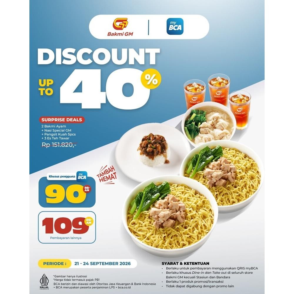 Diskon Hingga 40% (BCA)