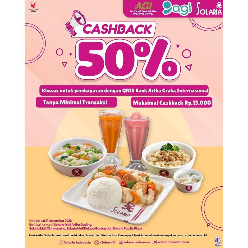 Cashback 50% (AGI)