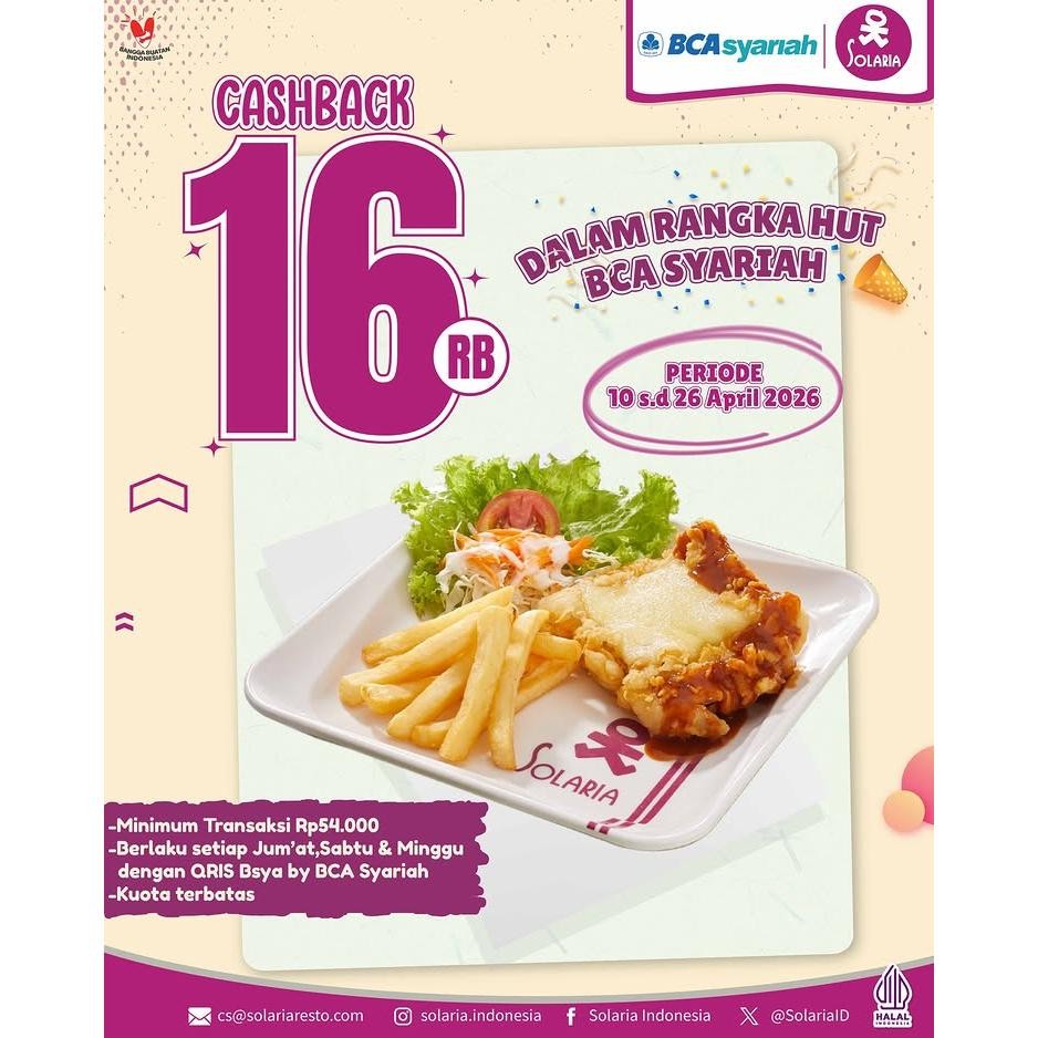 Cashback 16K (BCA Syariah)